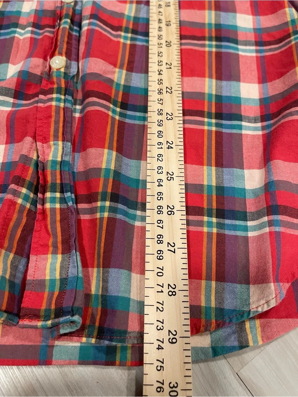 J.Crew Men’s Large Summer Plaid Tailored Long Sleeve Button-Down Shirt Red